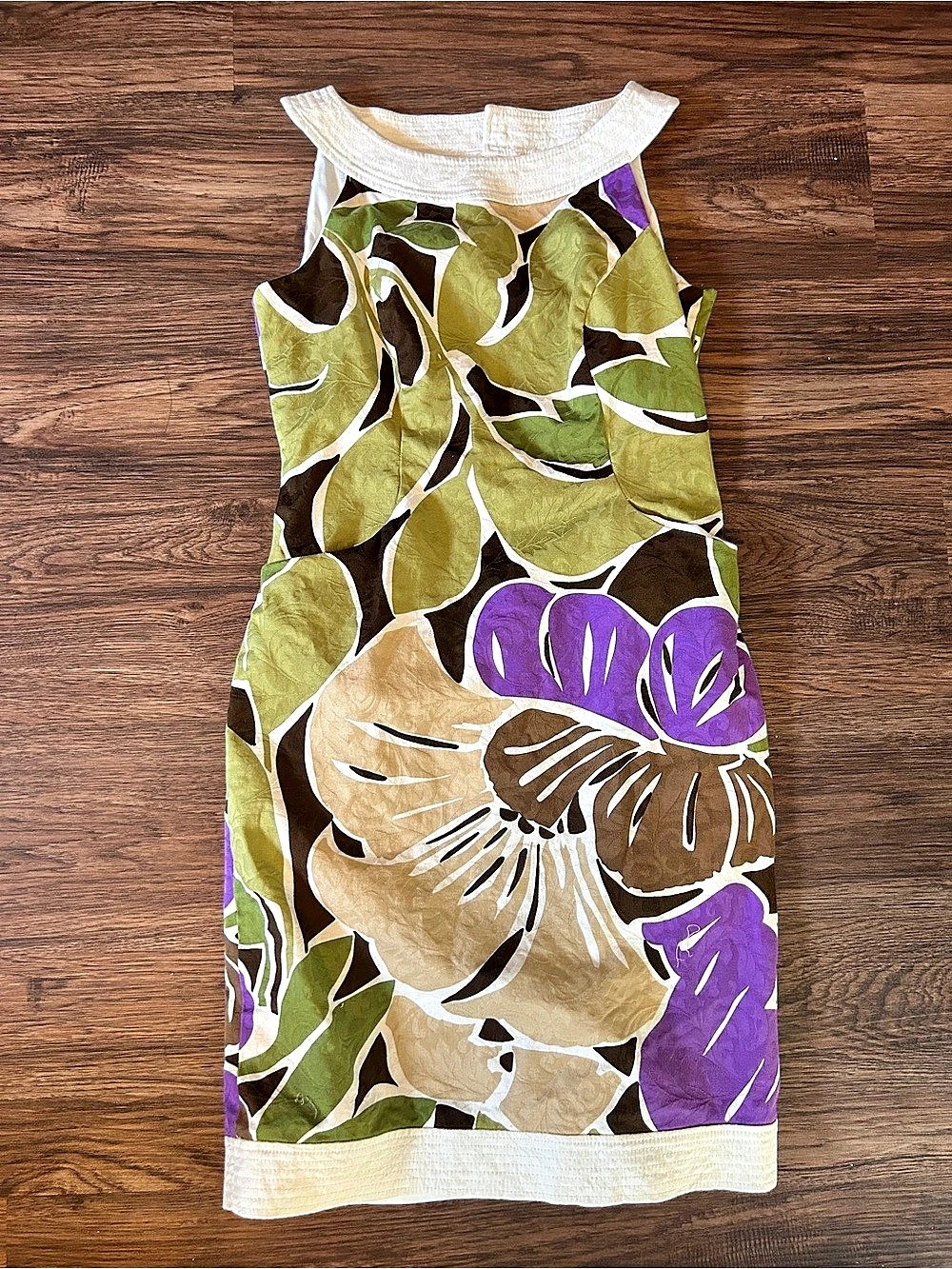 Floral Dress in Green & Purple - Picture 2 of 8